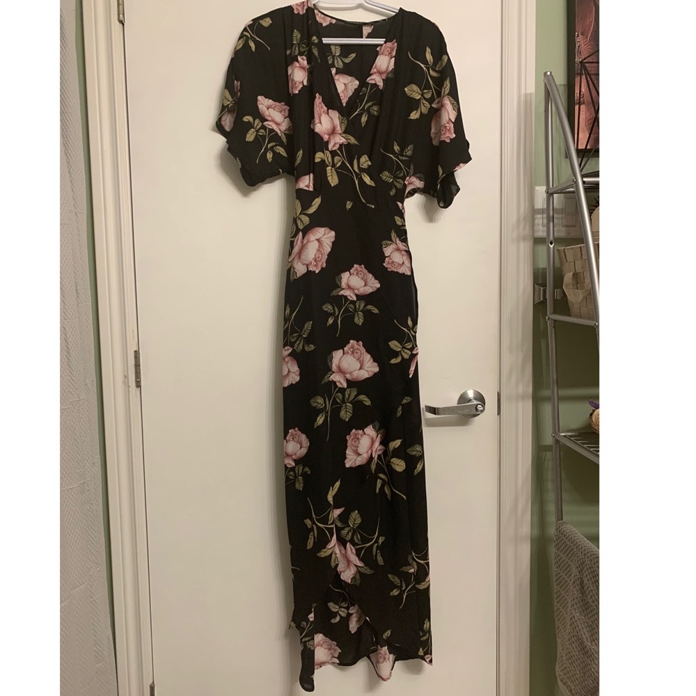 Floral flowy chiffon dress